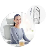 Офісне крісло Sofotel Rotar сіре з мікросітки - Зображення 15