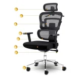 Офісне крісло Sofotel Nicea з мікросітки чорне - Зображення 10