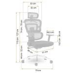 Офісне крісло Sofotel Nicea з мікросітки чорне - Зображення 17