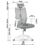 Офісне крісло Sofotel Rotar з мікросітки темно-сірий - Зображення 7