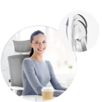 Офісне крісло Sofotel Rotar з мікросітки темно-сірий - Зображення 15