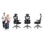 Офісне крісло Sofotel Todden з мікросітки, чорне - Зображення 11