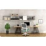 Офісне крісло Sofotel Corta з мікросітки, сіро-зелене - Зображення 7