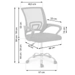 Офісне крісло Sofotel Emeri з мікросітки - Зображення 6
