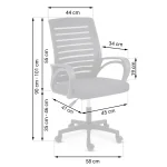 Офісне крісло Sofotel Iliana з мікросітки 242100 - Зображення 6