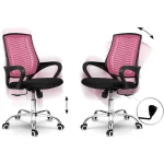 Рожеве офісне крісло з мікросітки Sofotel Denar - Зображення 13