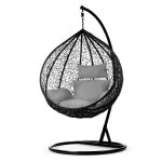 Крісло садове підвісне Hawana чорне + сірі подушки (кокон) - Стиль і зручність - Зображення 5