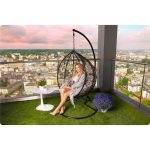 Крісло садове підвісне Hawana чорне + сірі подушки (кокон) - Стиль і зручність - Зображення 10