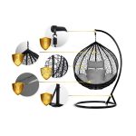 Крісло садове підвісне Hawana чорне + сірі подушки (кокон) - Стиль і зручність - Зображення 14