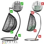 Крісло садове підвісне Hawana чорне + сірі подушки (кокон) - Стиль і зручність - Зображення 15