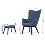 Крісло Sofatel Norse Blue з Підніжками - Зображення 8