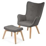 Крісло Sofatel Norse сіре з підніжкою - Зображення 3