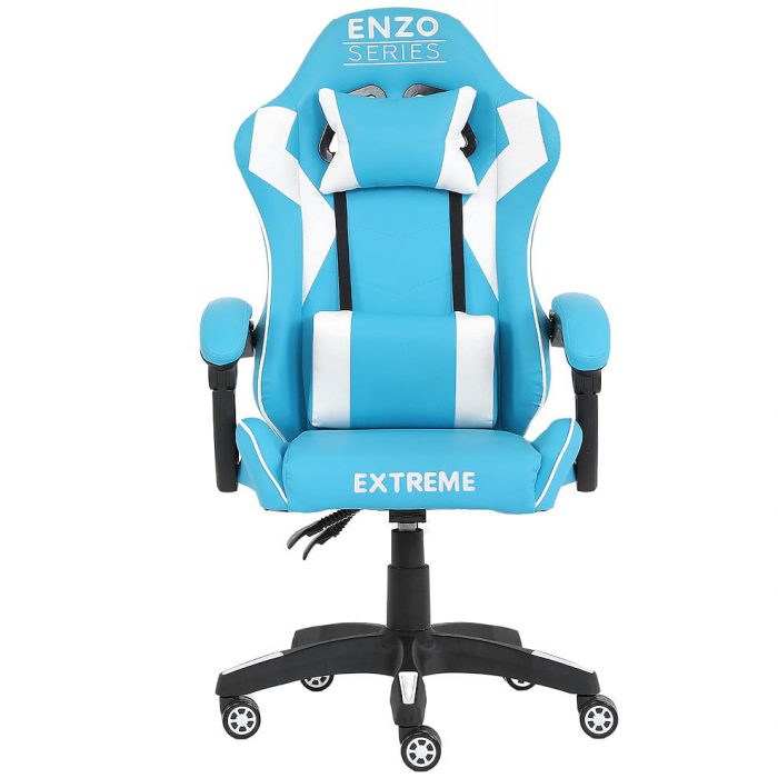 Ігрове крісло Gamer Extreme ENZO Blue White Стиль та комфорт для професіоналів геймінгу - Зображення 2