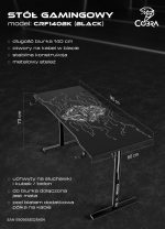 Геймерський стіл Cobra X-Mate CRF140BK - Зображення 17