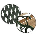 Лавка садова з підлокітниками 124 x 74 x 43 см Sofotel Fusio - Вишуканий дизайн - Зображення 8