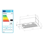 Витяжка кухонна під шафу 52см чорна BE-50 - Зображення 7