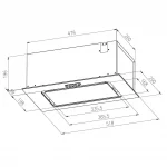 Витяжка кухонна під шафу 52см біла BE-52A - Зображення 6