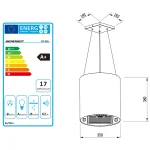 Витяжка кухонна підвісна 35см Inox BT-226 - Зображення 10