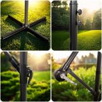 Складаний садовий парасоль 350 см з чохлом Plonos PL-880 - Практичний та стильний - Зображення 9