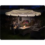 Складаний садовий парасоль Plonos з 6 сегментів сірий діаметром 350 см - Надійний захист від сонця - Зображення 6