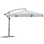 Складаний садовий парасоль Plonos з 6 сегментів сірий діаметром 350 см - Надійний захист від сонця - Зображення 5