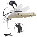 Складаний садовий парасоль 6 сегментів бежевий 350 см - Ідеальний для вашого двору - Зображення 7