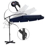 Складаний садовий парасоль 8 сегментів синій 350 см - Сучасний дизайн та комфорт - Зображення 9