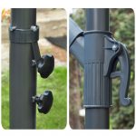 Складаний садовий парасоль 8 сегментів синій 350 см - Сучасний дизайн та комфорт - Зображення 12