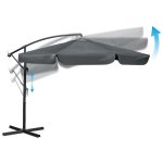 Складаний садовий парасоль 8 сегментів 350 см з чохлом Plonos PL-881 - Найкращий вибір для вашого саду - Зображення 5