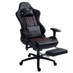 Ігрове крісло Lynxer Prestige чорний з червоною вставкою Максимальний комфорт та підтримка для геймерів - Зображення 3