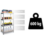 Металевий складський стелаж набір 2 шт. 180 x 90 x 40 см Plonos PL-702 - Для великого вантажу - Зображення 11