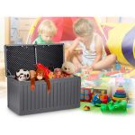 Садова скриня 109 x 51 x 55 см 270 л сіра - Стильне та містке рішення - Зображення 12