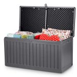 Садова скриня 109 x 51 x 55 см 270 л сіра - Стильне та містке рішення - Зображення 13