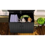 Садова скриня 116 x 112,5 x 71 см 775 л чорна - Великі об'єми для зберігання - Зображення 7