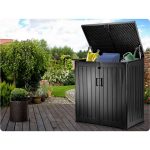 Садова скриня 116 x 112,5 x 71 см 775 л чорна - Великі об'єми для зберігання - Зображення 10
