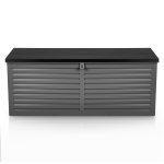 Садова скриня 143 x 57 x 53,5 см 390 л чорна-сіра – Елегантність і функціональність для Вашого саду - Зображення 3