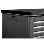 Садова скриня 143 x 57 x 53,5 см 390 л чорна-сіра – Елегантність і функціональність для Вашого саду - Зображення 4