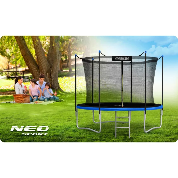 Батут садовий 10ft/312 см з внутрішньою сіткою та драбинкою Neo-Sport - Безпечний та комфортний для всієї родини - Зображення 9