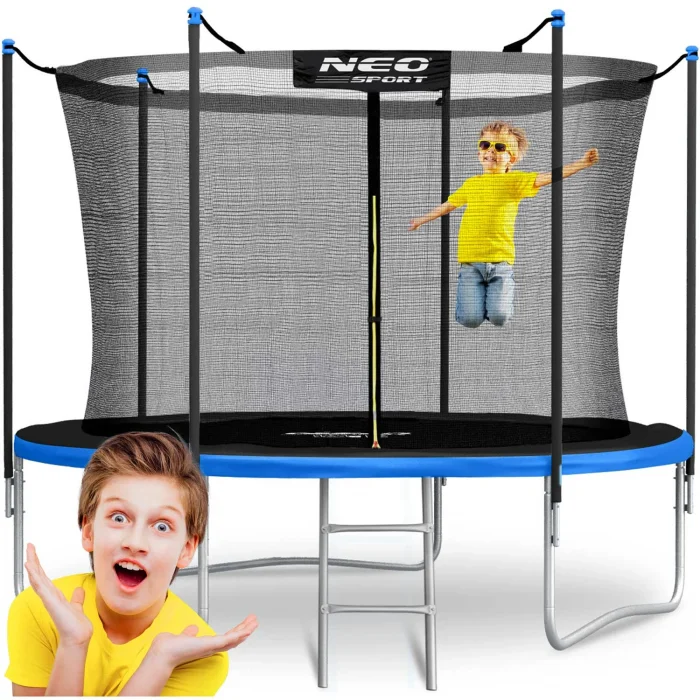 Батут садовий 10ft/312 см з внутрішньою сіткою та драбинкою Neo-Sport - Безпечний та комфортний для всієї родини - Зображення 1