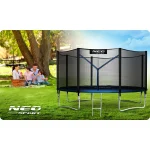 Батут садовий 12ft/374 см з зовнішньою сіткою та драбинкою Neo-Sport - Просторий для активного відпочинку - Зображення 7