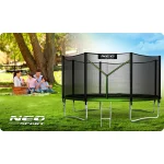 Батут садовий 12ft/374 см з зовнішньою сіткою та драбинкою Neo-Sport - Надійний і комфортний для всіх - Зображення 7