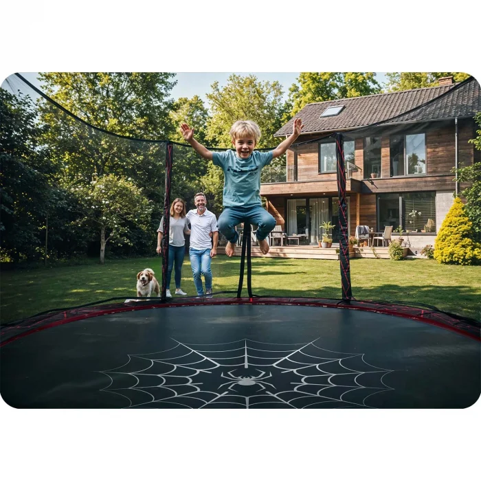Батут садовий 15ft/465 см з зовнішньою сіткою та драбинкою Neo-Sport - Ідеальний для активного відпочинку - Зображення 6