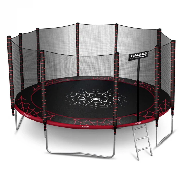 Батут садовий 15ft/465 см з зовнішньою сіткою та драбинкою Neo-Sport - Ідеальний для активного відпочинку - Зображення 8