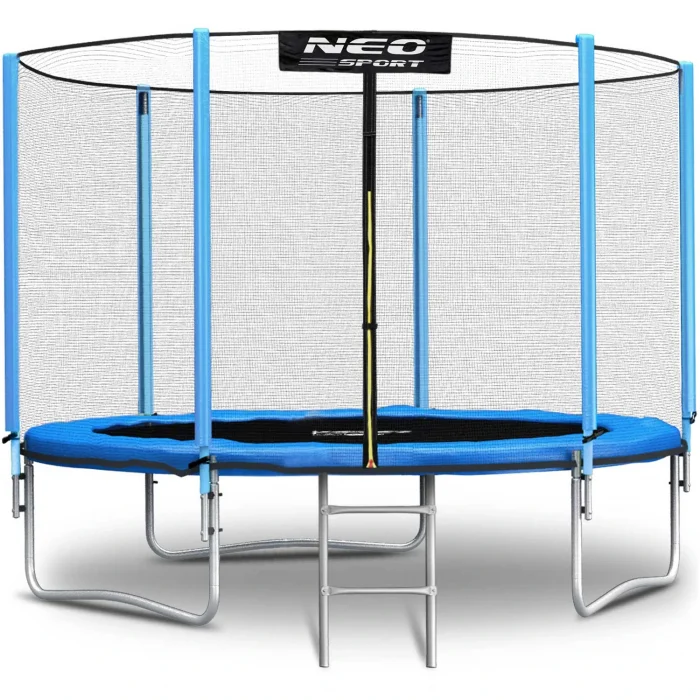 Батут садовий 8ft/252 см з зовнішньою сіткою та драбинкою Neo-Sport - Ідеальний для сімейного використання - Зображення 9