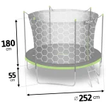 Батут садовий 8ft/252 см з внутрішньою сіткою та драбинкою Neo-Sport - Легкий доступ для дітей - Зображення 5
