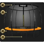Батут садовий профільований 8ft/252 см з внутрішньою сіткою Neo-Sport - Для активного дозвілля - Зображення 11