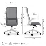 Офісне крісло SENSE7 JUNO сіре Ідеальне поєднання комфорту та елегантності для вашого робочого місця - Зображення 7