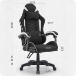 Ігрове крісло CABRO C500 FABRIC чорно-біле комфорт та стиль для тривалих ігор - Зображення 10