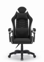 Ігрове крісло CABRO C500 FABRIC чорно-біле комфорт та стиль для тривалих ігор - Зображення 3