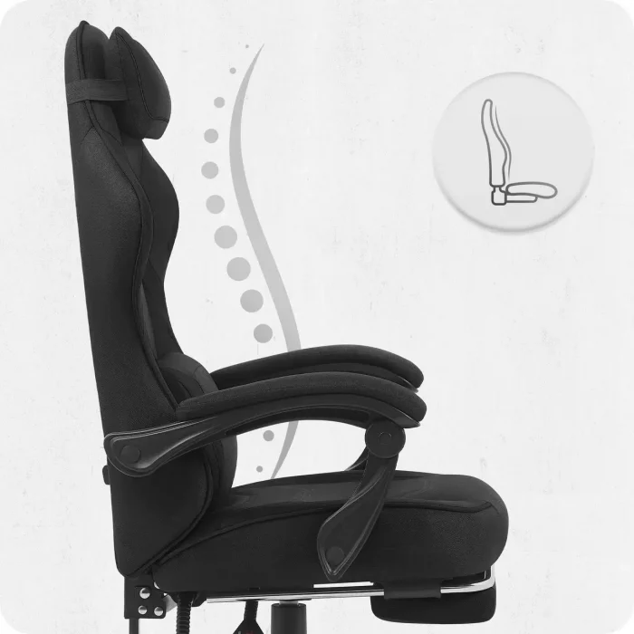 Ігрове крісло Cabro C502 Black Fabric максимальний комфорт та стиль для вашої гри - Зображення 7